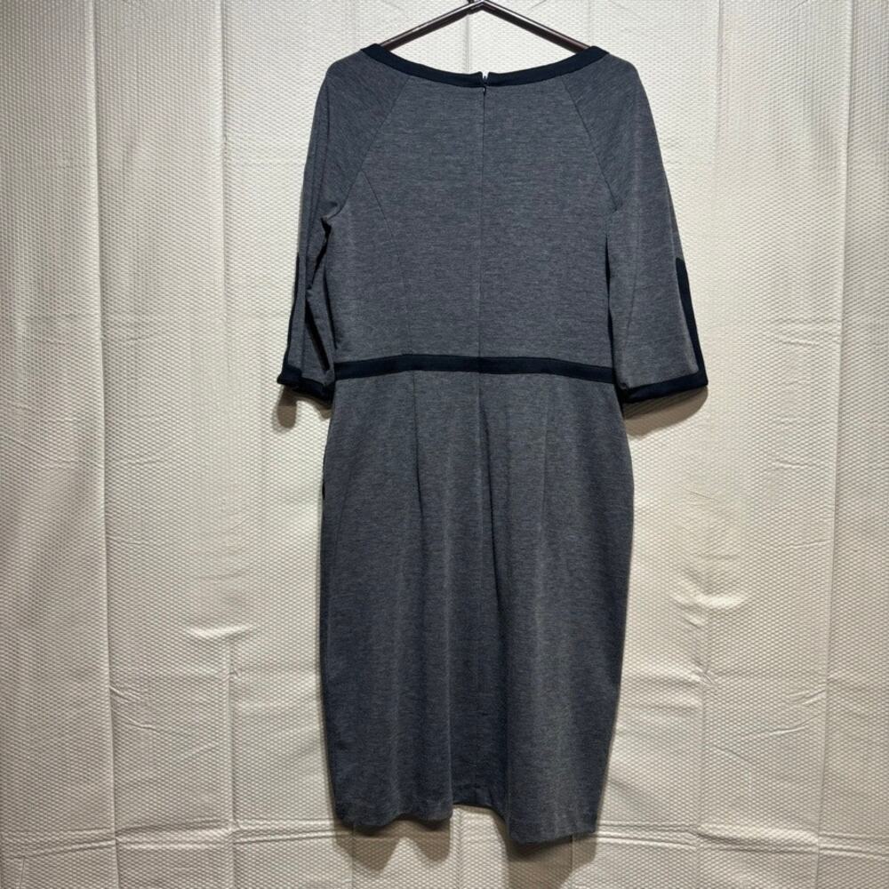 Long Tall Sally LTS Women's Gray Knit Dress Size M Zipper Pockets 3/4 Sleeve - Picture 10 of 11
